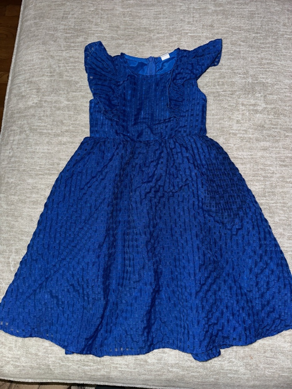 5Y SHEIN Royal Blue Ruffled Sleeve Party Dress